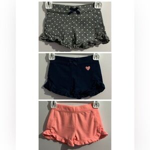 Kids' Ruffle Shorts Set - Gray, Navy, and Coral